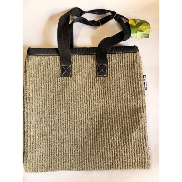 Eco-Friendly Interface Tote Bag W/ Black Straps & Textured Woven Design - Picture 6 of 7